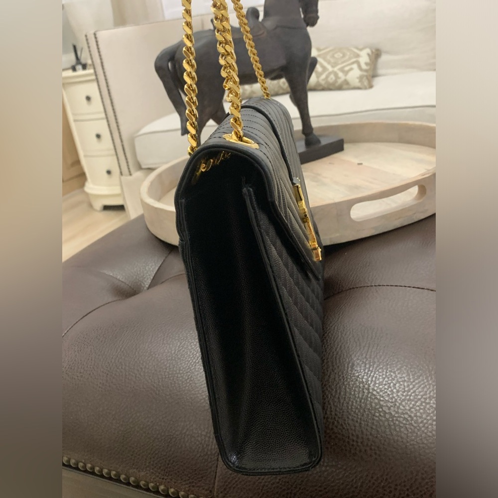 Saint Laurent Large Envelope Calfskin Shoulder Bag - Picture 6 of 16